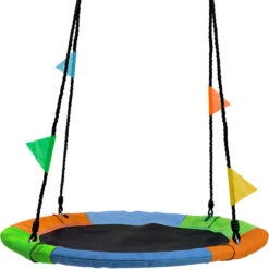 24" Saucer Tree Swing With Flags