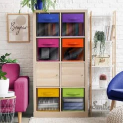 13" Large Cube Storage Bins With Windows (6 Pack Multi) 19 13" Large Cube Storage Bins With Windows (6 Pack Multi) -Sorbus Decor Shop 4 de2cde2b 2ac1 4d07 a9e0 211ae9fd40af