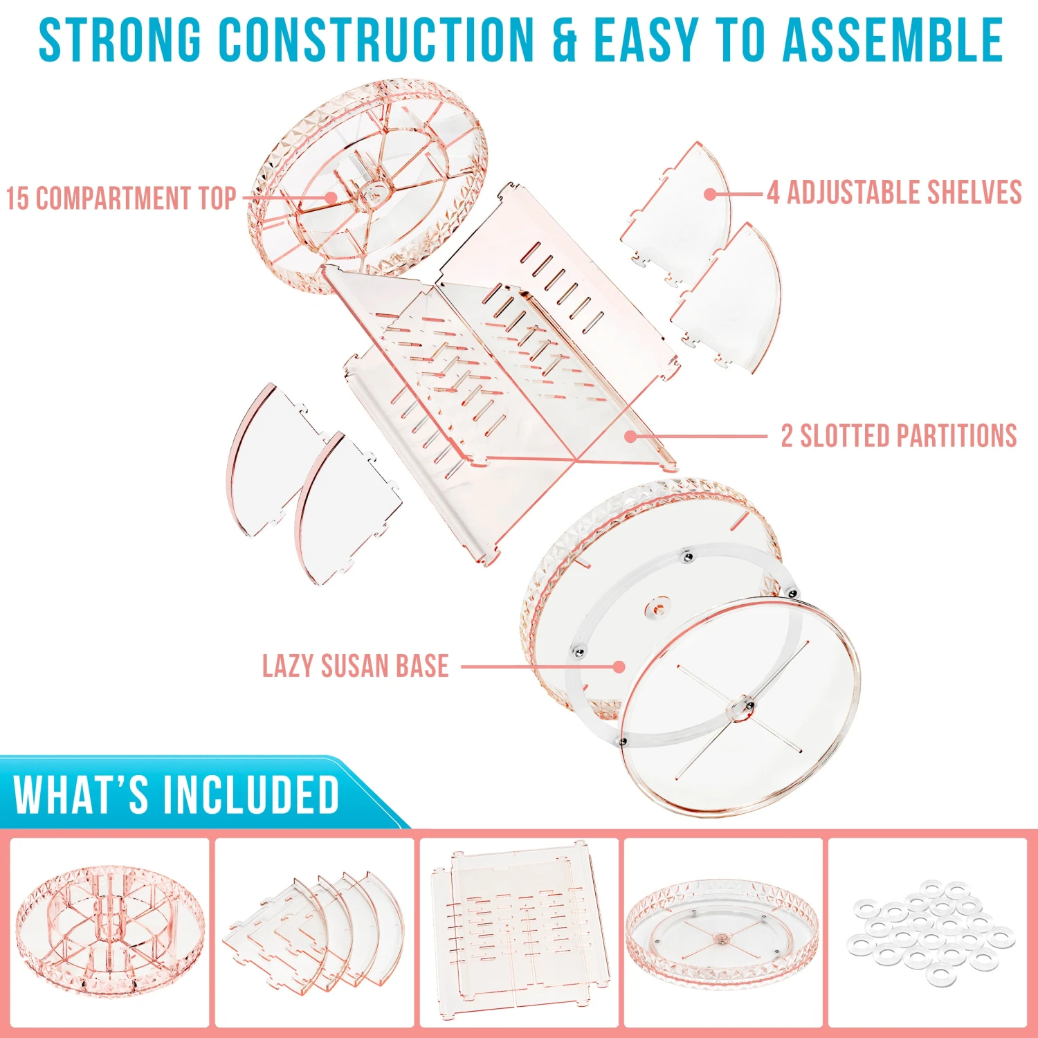 360° Makeup Organizer Carousel 9 360° Makeup Organizer Carousel - Image 7