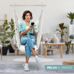 Caribbean Style Hanging Hammock Swing Chair 12 Caribbean Style Hanging Hammock Swing Chair -Sorbus Decor Shop 4 e9ac11f6 8dc0 4d3c bb4c a3e0dab7d543