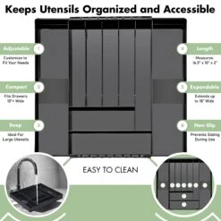 Expandable Kitchen Drawer Organizer & Utensil Tray 25 Expandable Kitchen Drawer Organizer & Utensil Tray -Sorbus Decor Shop 4 f3e53149 1f0b 46ef ae85 d0a781264405