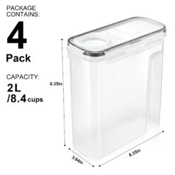 Narrow Airtight Food Storage Dispensers (4 Pack) 11 Narrow Airtight Food Storage Dispensers (4 Pack) -Sorbus Decor Shop 4 f7f9218c 9735 435d a5cf b060ad892571