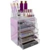 Makeup Organizer Set (6 Drawers Tie-Dye) 2 Makeup Organizer Set (6 Drawers Tie-Dye) -Sorbus Decor Shop 5.MUP SET 42TID open