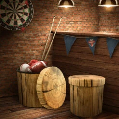 Log Print Storage Ottoman 25 Log Print Storage Ottoman -Sorbus Decor Shop 5. Tree Stump LS 1