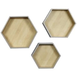 Honeycomb Floating Hexagon Shelves (Set Of 3) -Sorbus Decor Shop 5. WD HEX GRY f60ecb84 4c86 4968 b810 d9f0fc2b9879