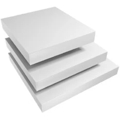 Solid Square Floating Shelves (Set Of 3) -Sorbus Decor Shop 5. WD TILCR WH Set