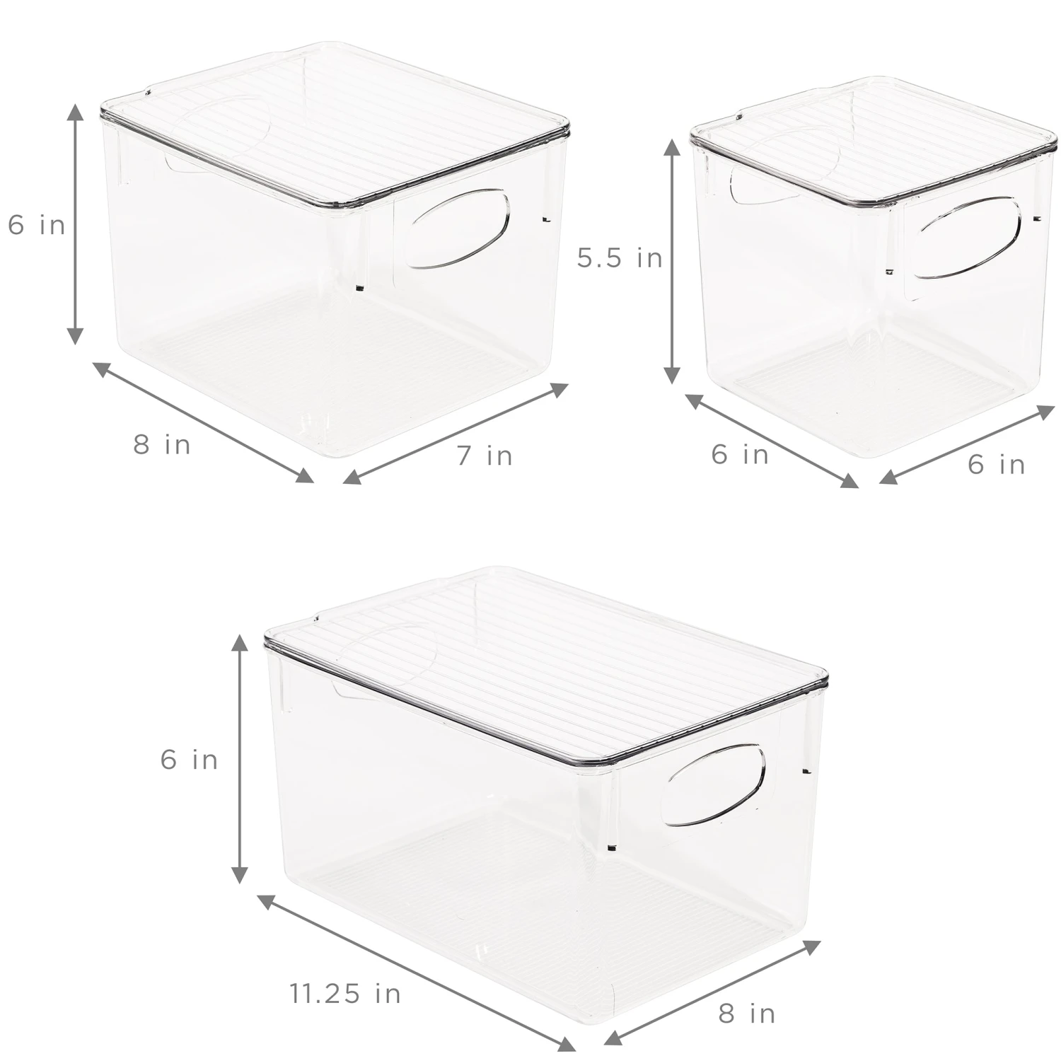 Plastic Container Bin With Lids (Variety Set) 8 Plastic Container Bin With Lids (Variety Set) - Image 6