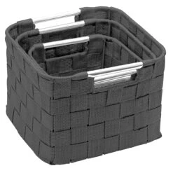 Double Woven Basket Bin Set (3 Pc) 28 Double Woven Basket Bin Set (3 Pc) -Sorbus Decor Shop 5 17963f3d 8145 490a bedf dfe9406f79a1