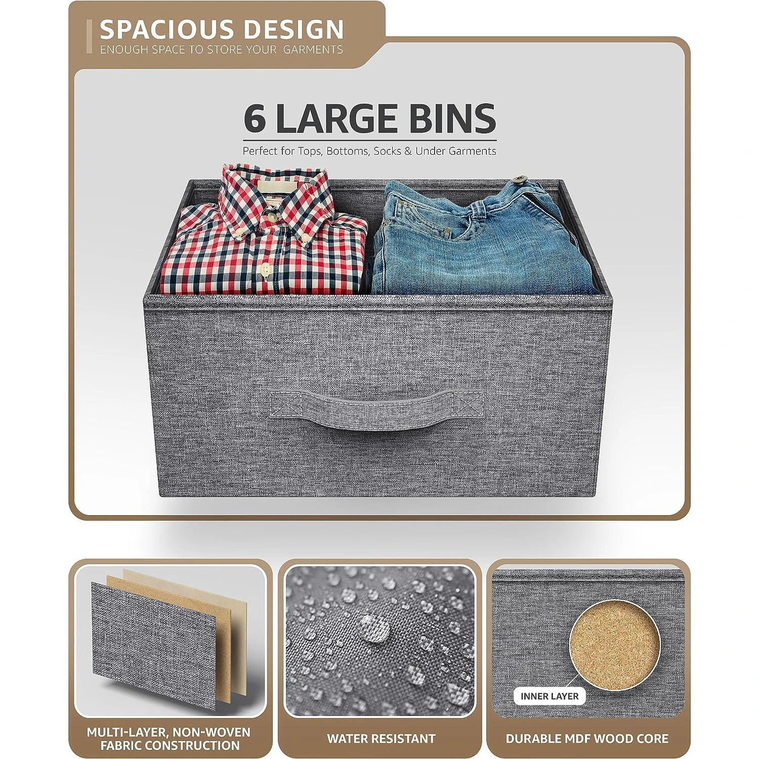 6 Drawer Dresser (Wood Top) 13 6 Drawer Dresser (Wood Top) - Image 11