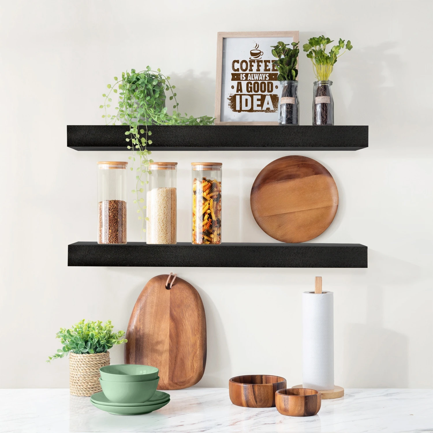 Solid Wood Floating Shelves (Set Of 2, 24”) 7 Solid Wood Floating Shelves (Set Of 2, 24”) - Image 5