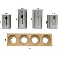 Flatware Holder With Bamboo Base -Sorbus Decor Shop 5 2f47d90f a7ec 44da a948 2f6d22d781d6