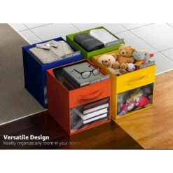 13" Large Cube Storage Bins With Windows (6 Pack Multi) 20 13" Large Cube Storage Bins With Windows (6 Pack Multi) -Sorbus Decor Shop 5 2fa3164d a536 4088 8953 64eb7d73f14c