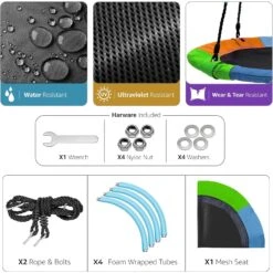 24" Saucer Tree Swing With Flags 23 24" Saucer Tree Swing With Flags -Sorbus Decor Shop 5 2fc1afce 1bf7 4722 899b 3fc9cff6b894