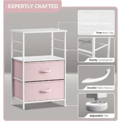 2 Drawer Tall Nightstand Table -Sorbus Decor Shop 5 3632a16a 606d 4d69 bbb6 788b5b101077