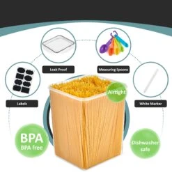 Large Airtight Dry Food Storage Containers (4 Pack) 14 Large Airtight Dry Food Storage Containers (4 Pack) -Sorbus Decor Shop 5 37bb2e32 b029 4057 88b9 eb706385bad4