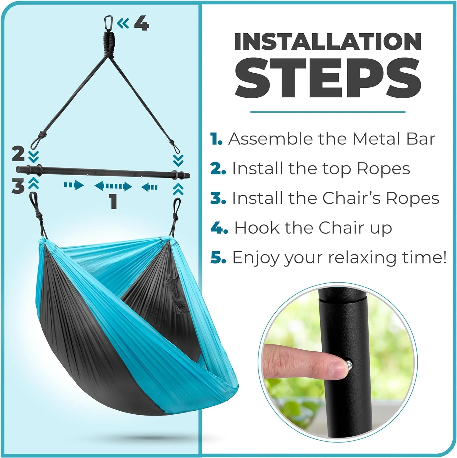 Hanging Hammock Chair (Tree Pod Sensory Swing) 9 Hanging Hammock Chair (Tree Pod Sensory Swing) - Image 7