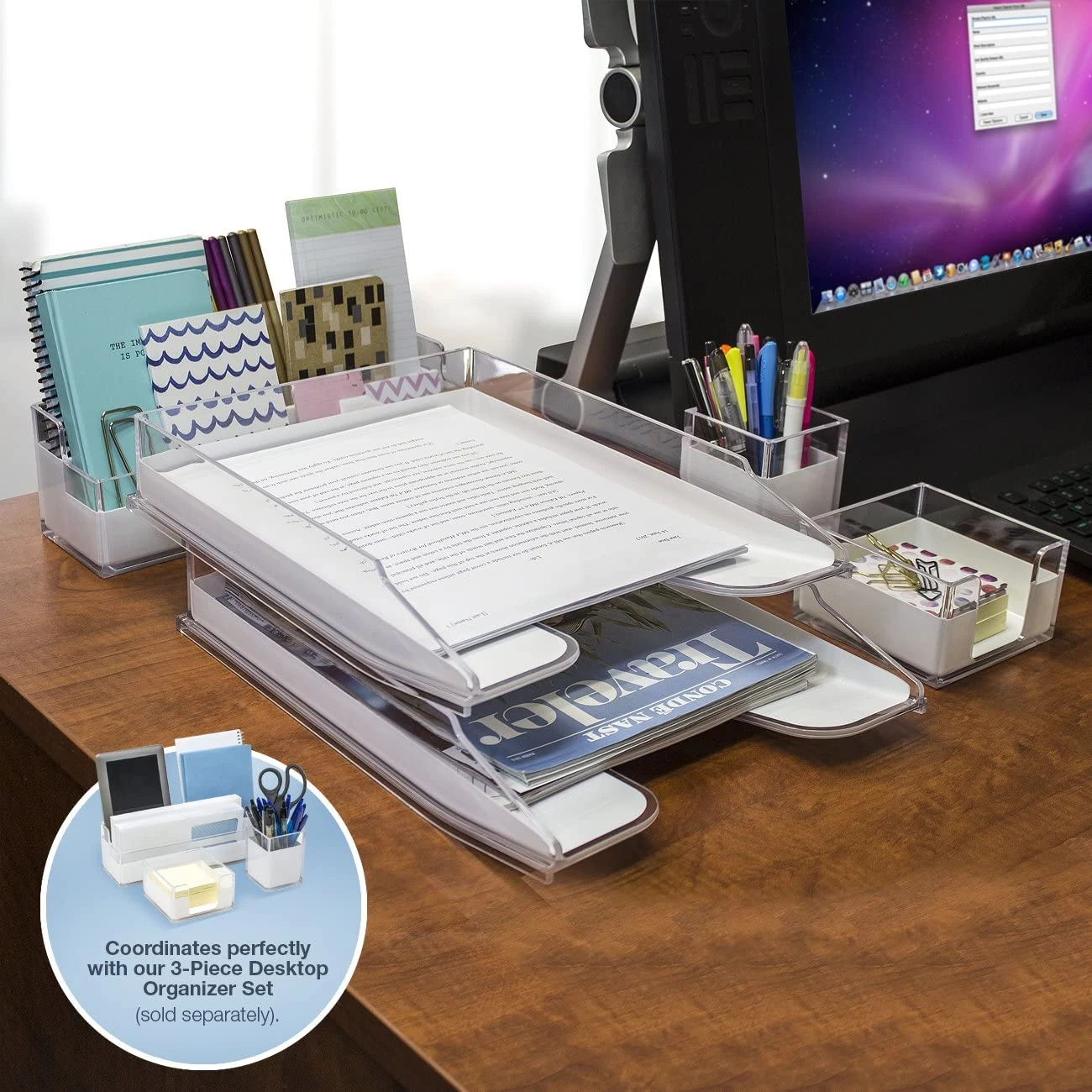 Acrylic Desk Paper Organizer 8 Acrylic Desk Paper Organizer - Image 6