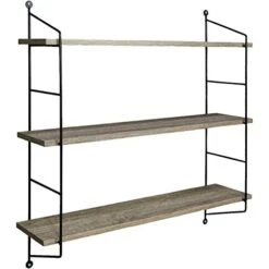 Floating Wall Shelf With Metal Brackets (3 Tier) -Sorbus Decor Shop 5 5bcd05a3 e5dd 479a 8d2f ee9c485fa7e3