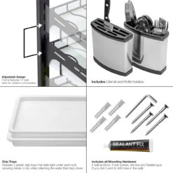 Dish Drying Wall Rack (2 Tier) 15 Dish Drying Wall Rack (2 Tier) -Sorbus Decor Shop 5 60dc03f7 8848 4d34 8b2a c600cbfd003e