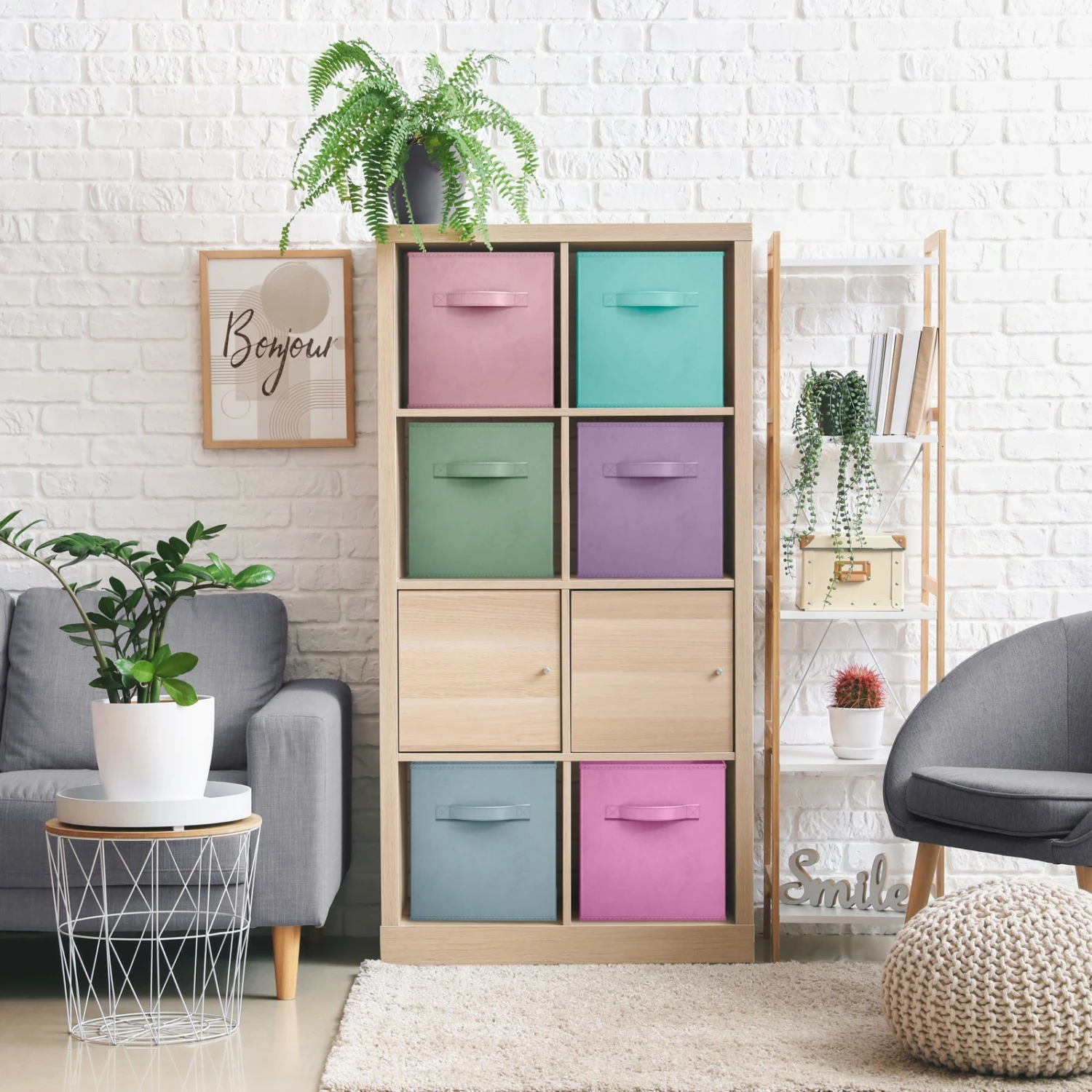 11" Cube Storage Bins 12 Pack Multicolored Set 22 11" Cube Storage Bins 12 Pack Multicolored Set - Image 20