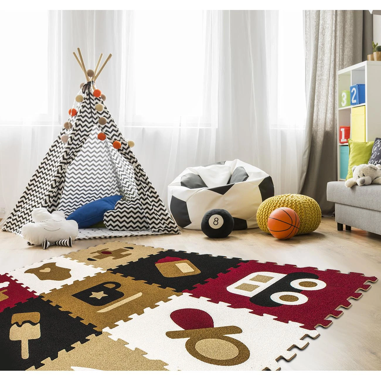 Floor Puzzle Mat Interlocking Set (9 Pc) 4 Floor Puzzle Mat Interlocking Set (9 Pc) - Image 2