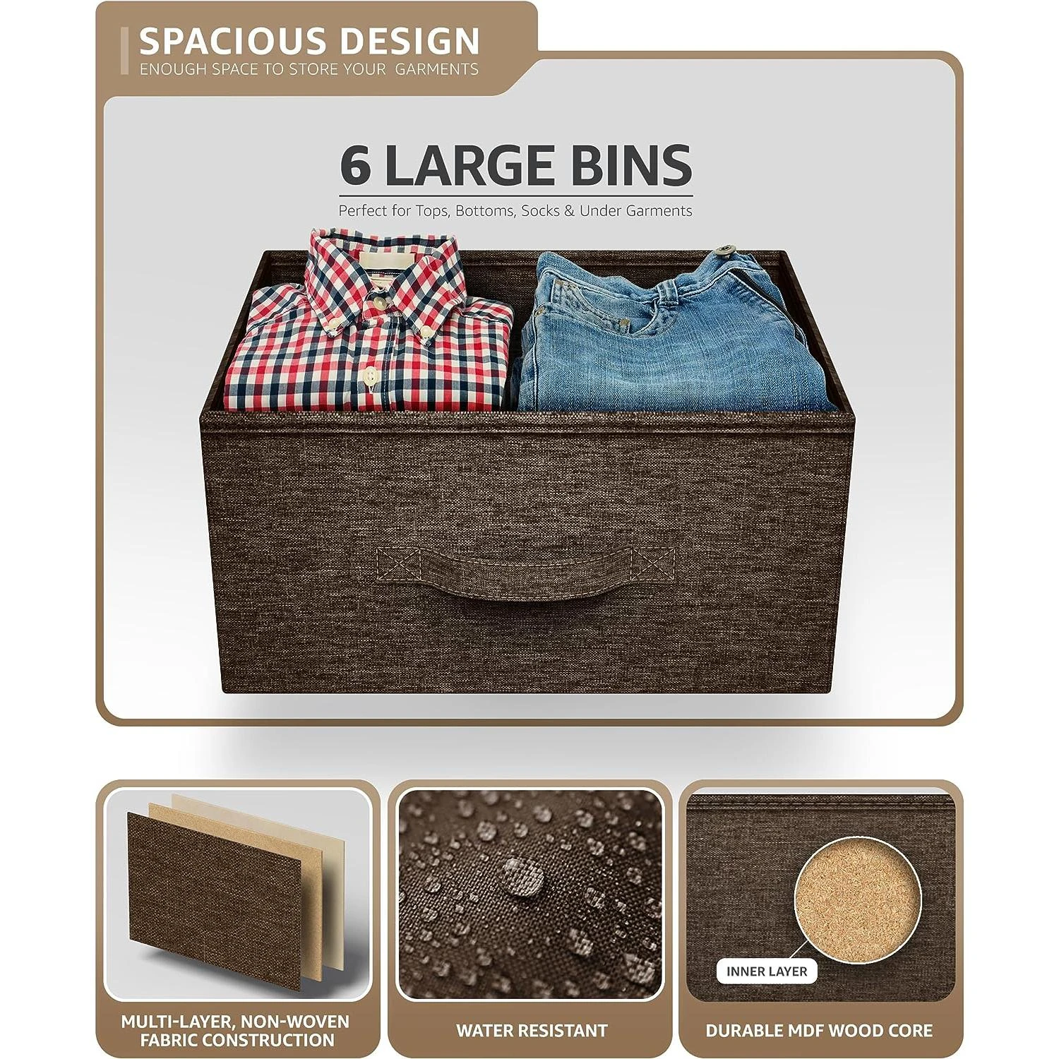 6 Drawer Dresser (Wood Top) 19 6 Drawer Dresser (Wood Top) - Image 17