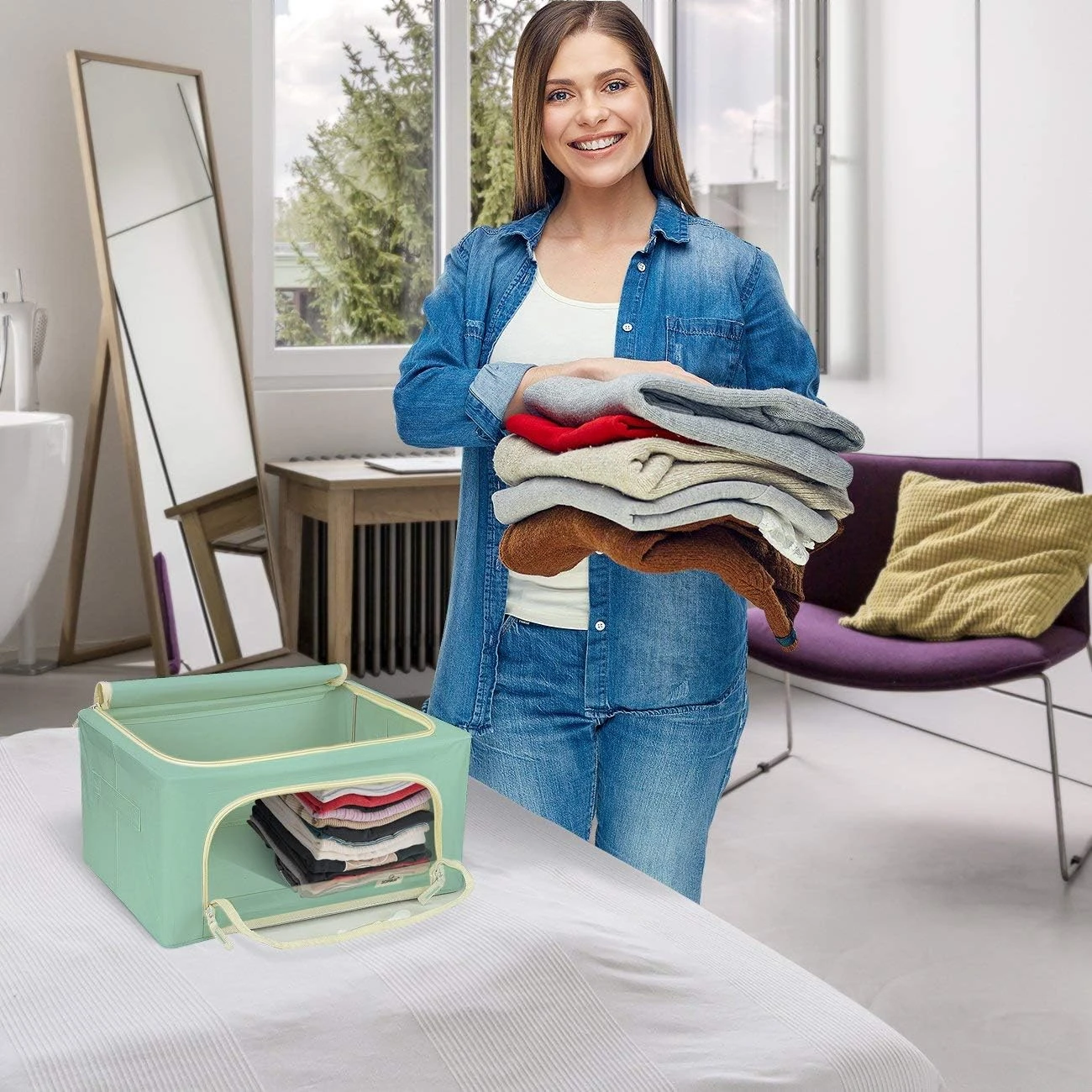 Small Storage Bin With Metal Frames (Single Pack) 12 Small Storage Bin With Metal Frames (Single Pack) - Image 10