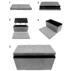 Faux Suede Storage Bench (Medium) -Sorbus Decor Shop 5 80f94ee6 56f4 427e 8ae1 ddbb314064ab