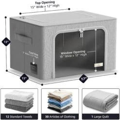 Storage Bins With Window (Packs, Medium) -Sorbus Decor Shop 5 869b24c9 fb7a 4b65 9b8d 93345430a455