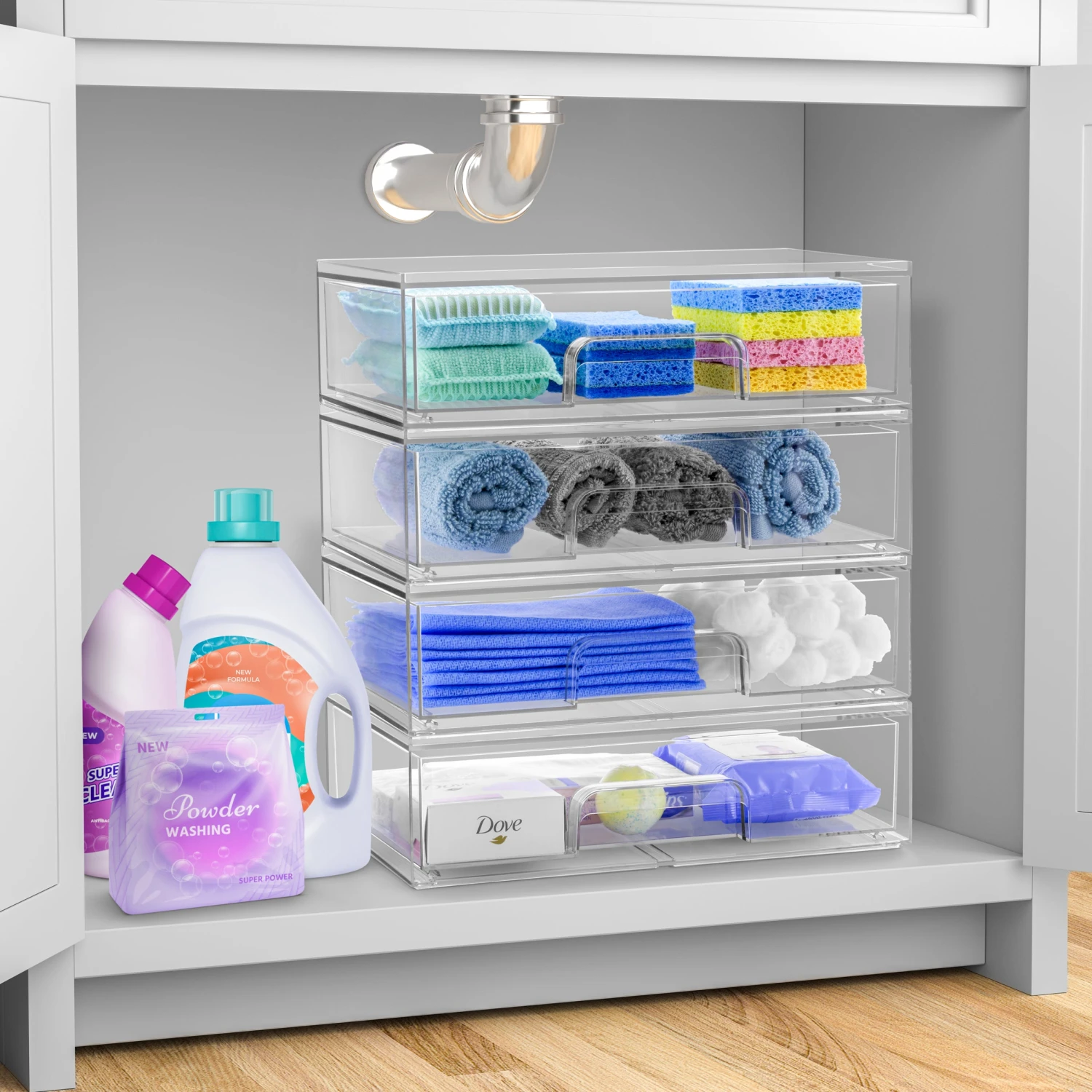 Acrylic Organizer Storage Drawers (2 Flat Drawer) 8 Acrylic Organizer Storage Drawers (2 Flat Drawer) - Image 6