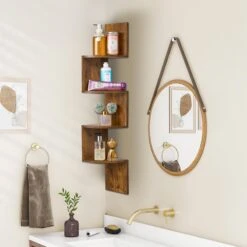 5-Tier Zig Zag Geometric Corner Wall Book Shelf Unit -Sorbus Decor Shop 5 89588b22 8d48 48a6 b159 b67dc36c2dee