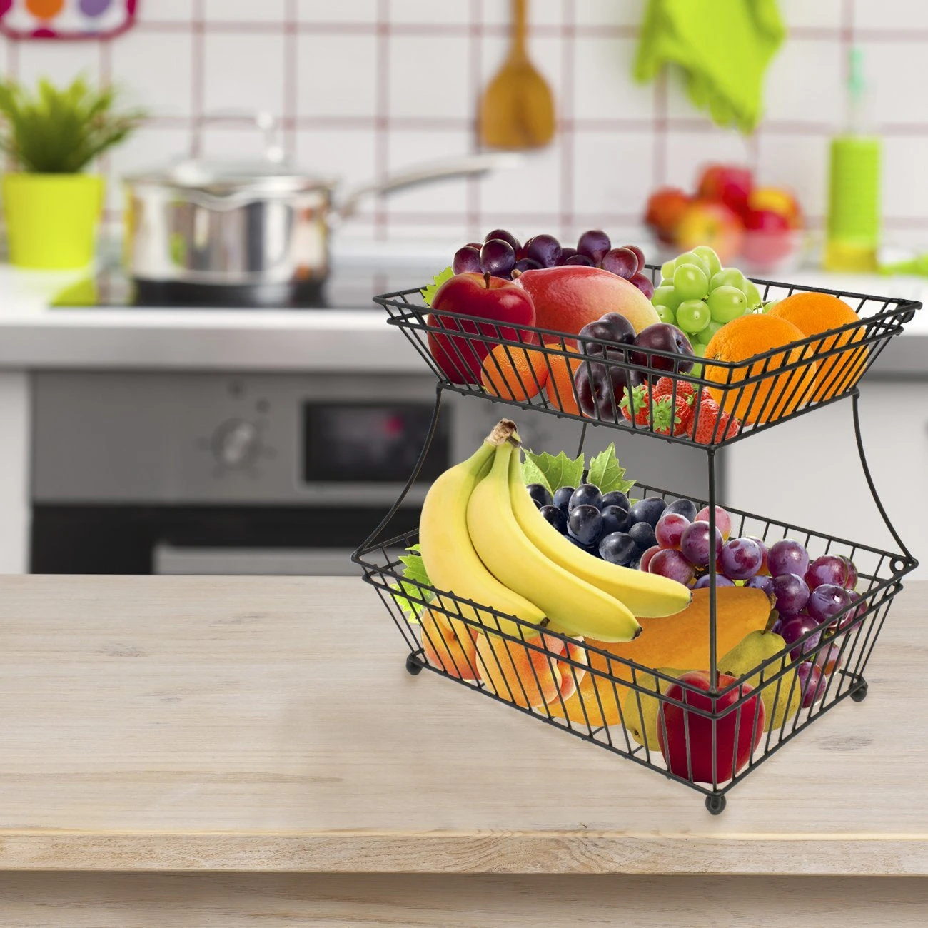 Fruit Breadbasket Stand (2 Tiers) 6 Fruit Breadbasket Stand (2 Tiers) - Image 4