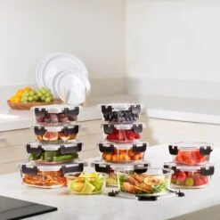 Glass Food Storage Airtight Containers With Lids (24 Pcs) 15 Glass Food Storage Airtight Containers With Lids (24 Pcs) -Sorbus Decor Shop 5 8b371571 802a 4aa9 b749 34c4499e9388