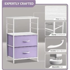 2 Drawer Tall Nightstand Table -Sorbus Decor Shop 5 8cbb9825 2b63 4b96 af77 8b0407db7298