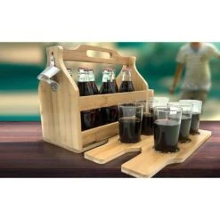 Bamboo Wine Caddy With Bottle Opener & Sampler Paddles -Sorbus Decor Shop 5 97f33cf7 60d4 4fac a36d a26188b16b0d