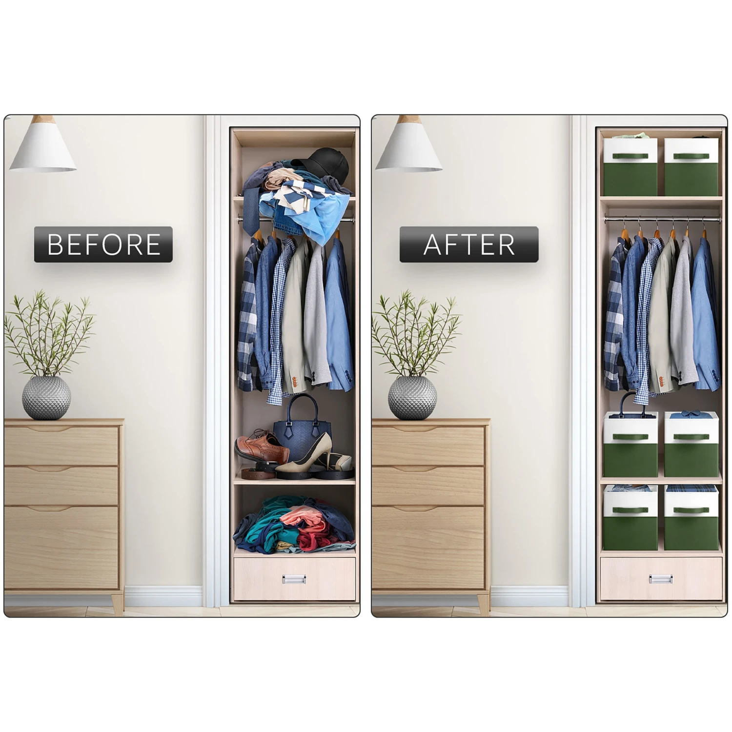 11" Cube Storage Fabric Bins (Two-Toned, 6 Pack) 18 11" Cube Storage Fabric Bins (Two-Toned, 6 Pack) - Image 16