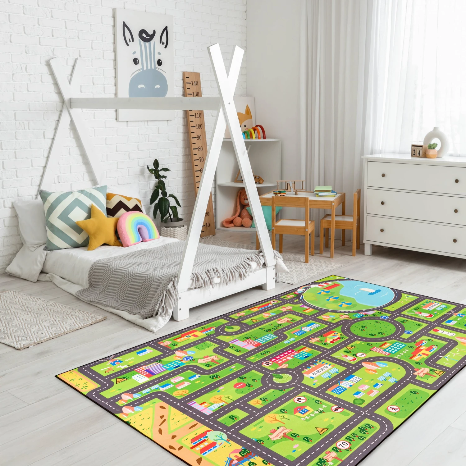 City Streets Car Road Map Kids Play Mat (L, XL) 7 City Streets Car Road Map Kids Play Mat (L, XL) - Image 5