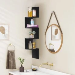 5-Tier Zig Zag Geometric Corner Wall Book Shelf Unit -Sorbus Decor Shop 5 c6c62f7f 0891 4a64 bb0a 11ec56b5211e