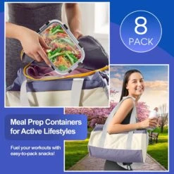 Rectangular Glass Meal Prep Containers Airtight (Set Of 8) -Sorbus Decor Shop 5 ec4732e0 ae42 4a7f 925d 7cc7481e845e