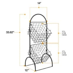 Adjustable Market Basket Stand (2 Tier) 15 Adjustable Market Basket Stand (2 Tier) -Sorbus Decor Shop 5 f8791867 f7b0 451c 8875 f85faec2c98b