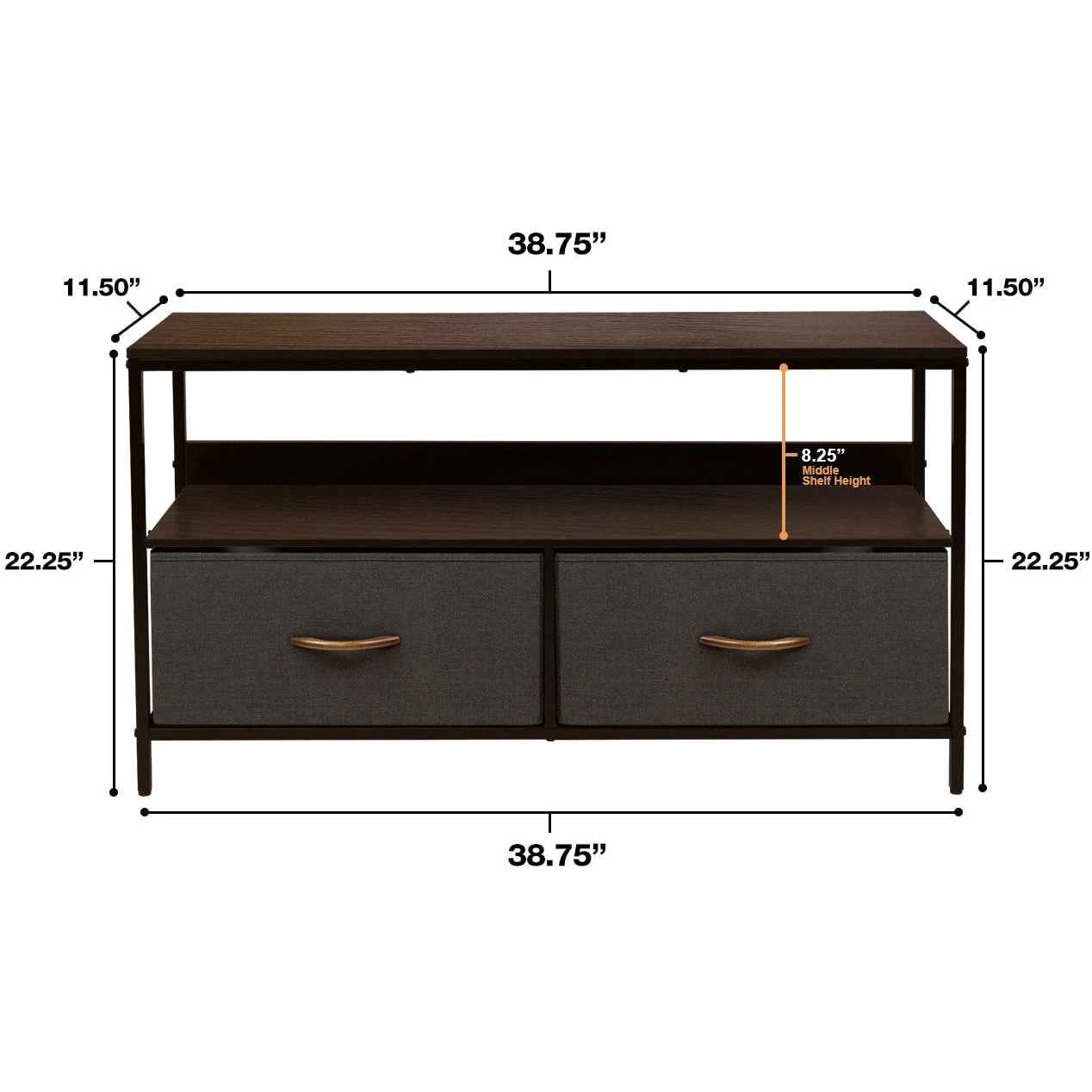 2 Drawer TV Stand Dresser (for TVs Up To 38") 20 2 Drawer TV Stand Dresser (for TVs Up To 38") - Image 18