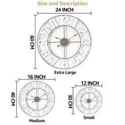 24" Oversized Wall Clock (Numeral) -Sorbus Decor Shop 6 008ed455 c0ae 4d09 9a66 8721db05ca00