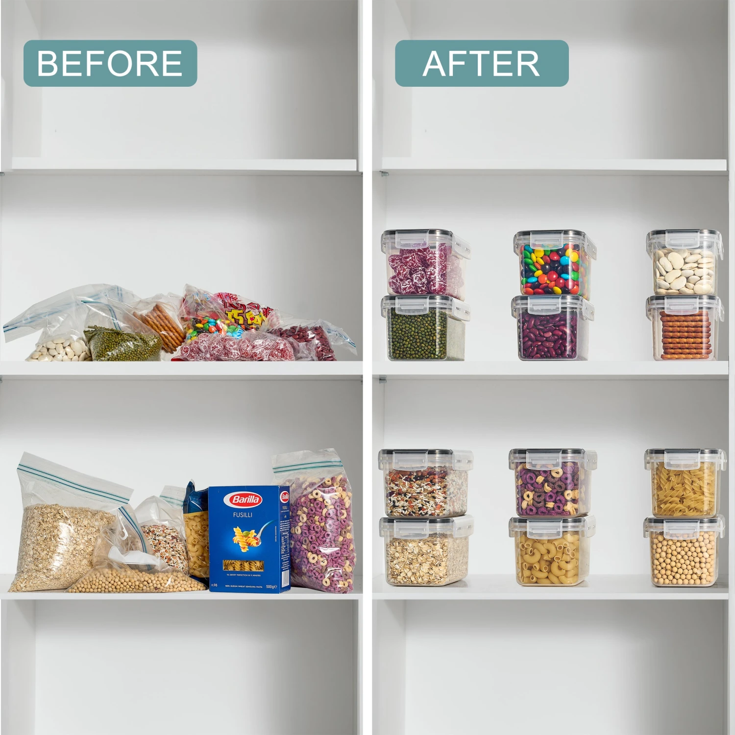 Medium Airtight Food Storage Containers With Lids (12 Pack) 10 Medium Airtight Food Storage Containers With Lids (12 Pack) - Image 8