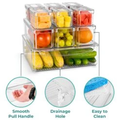 Stackable Food Storage Bins With Lids (10 Pack) 12 Stackable Food Storage Bins With Lids (10 Pack) -Sorbus Decor Shop 6 1fe4fe6f 0727 42d6 8608 f390ac496d0a
