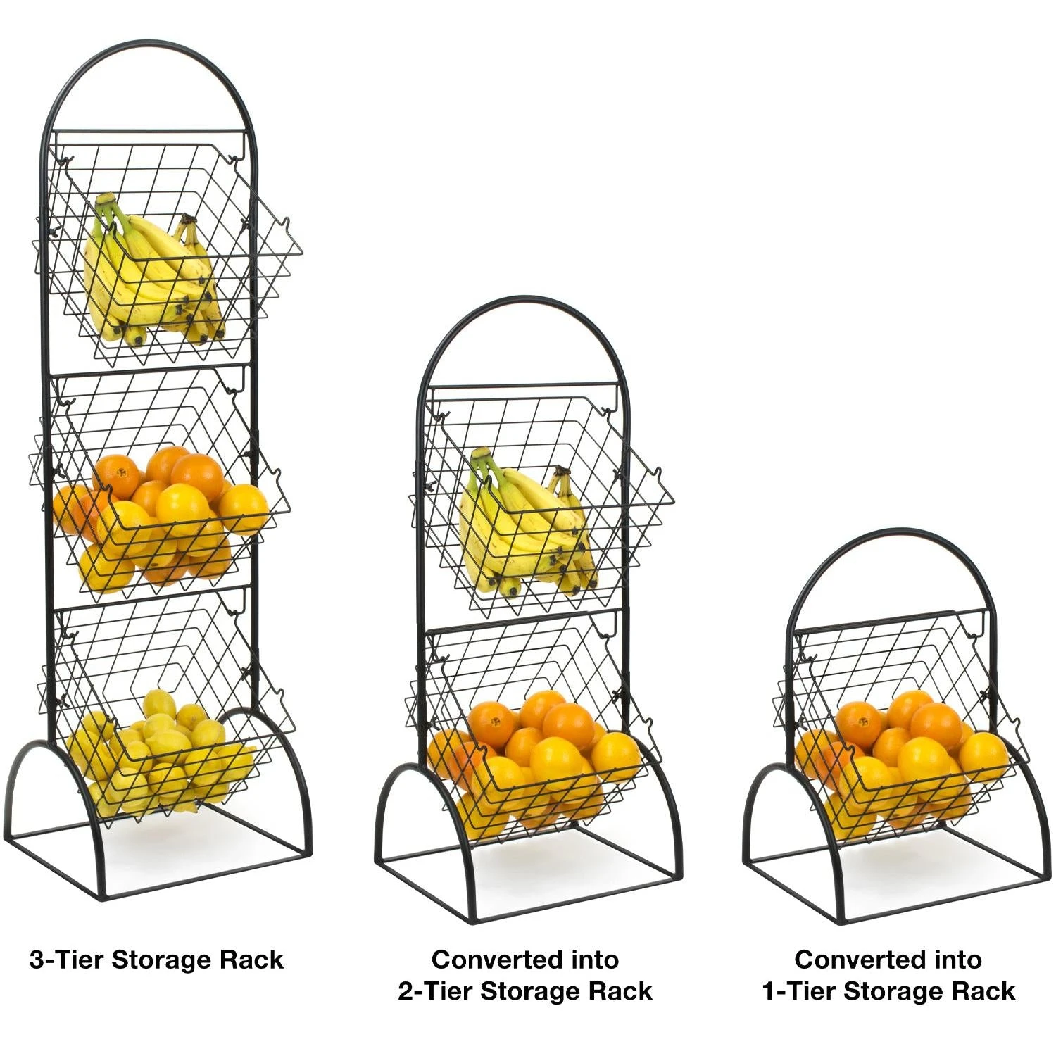 Adjustable Market Basket Stand (3 Tier) 9 Adjustable Market Basket Stand (3 Tier) - Image 7