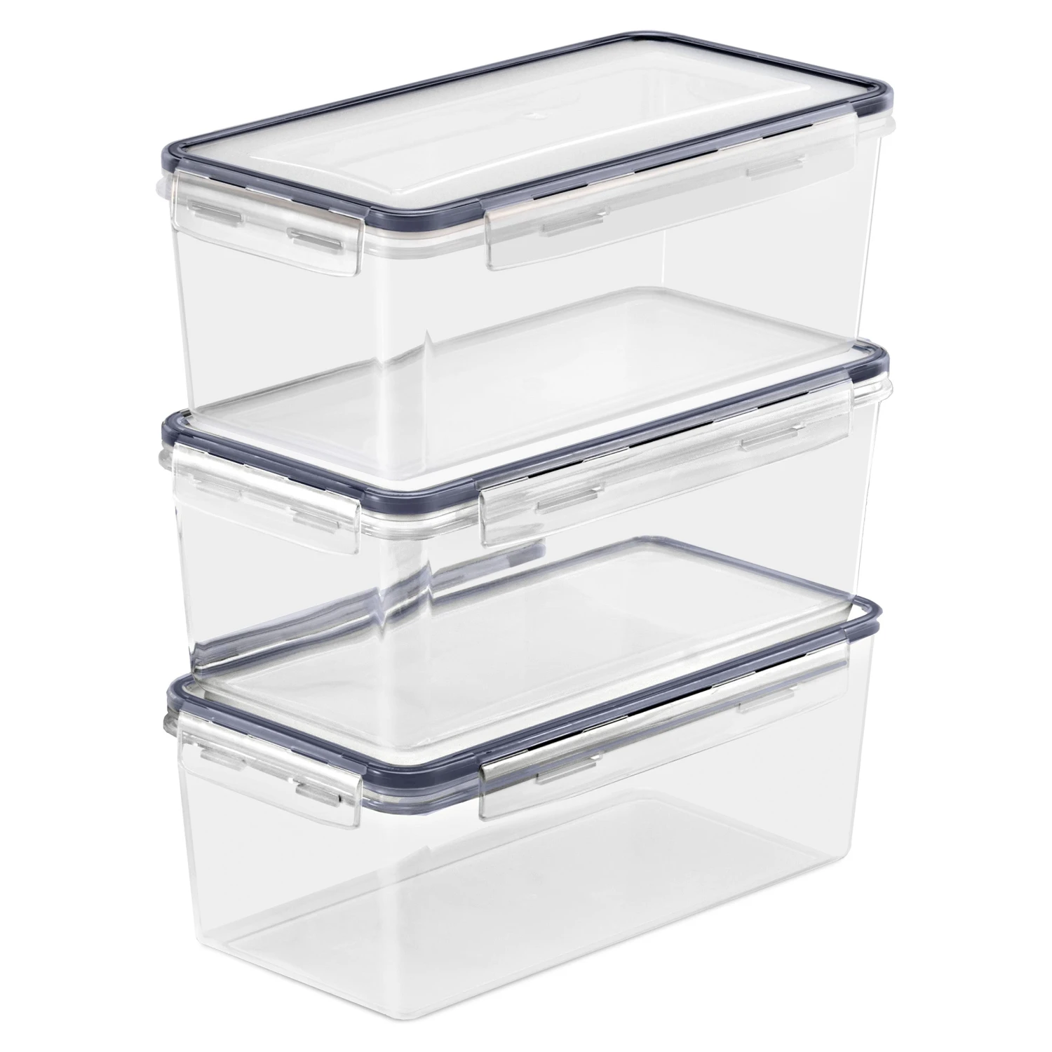 Long Rectangular Airtight Food Storage Containers With Lids (3 Pack) 9 Long Rectangular Airtight Food Storage Containers With Lids (3 Pack) - Image 7