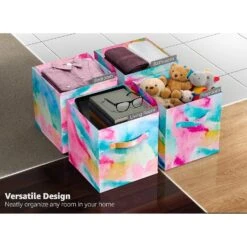 11" Cube Storage Bin (Single Pack Tie-Dye) -Sorbus Decor Shop 6 3f4473ff c88b 48c0 a40c 1a4c90d83a25