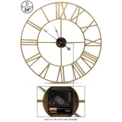24" Oversized Wall Clock (Roman) 39 24" Oversized Wall Clock (Roman) -Sorbus Decor Shop 6 45dc0f8a 8b88 4923 aeee b774a801b7e4