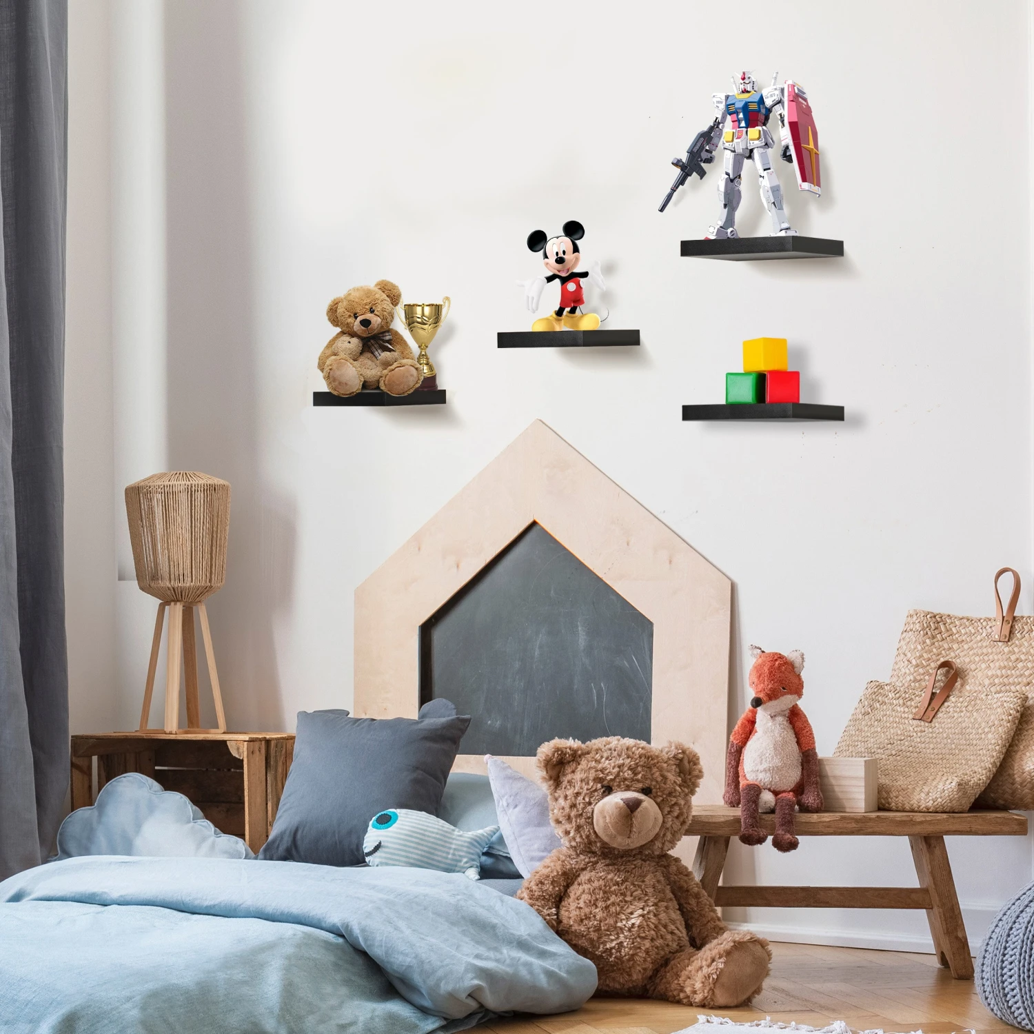 Floating Shelf Square Invisible Mounting (4 Pack) 4 Floating Shelf Square Invisible Mounting (4 Pack) - Image 2