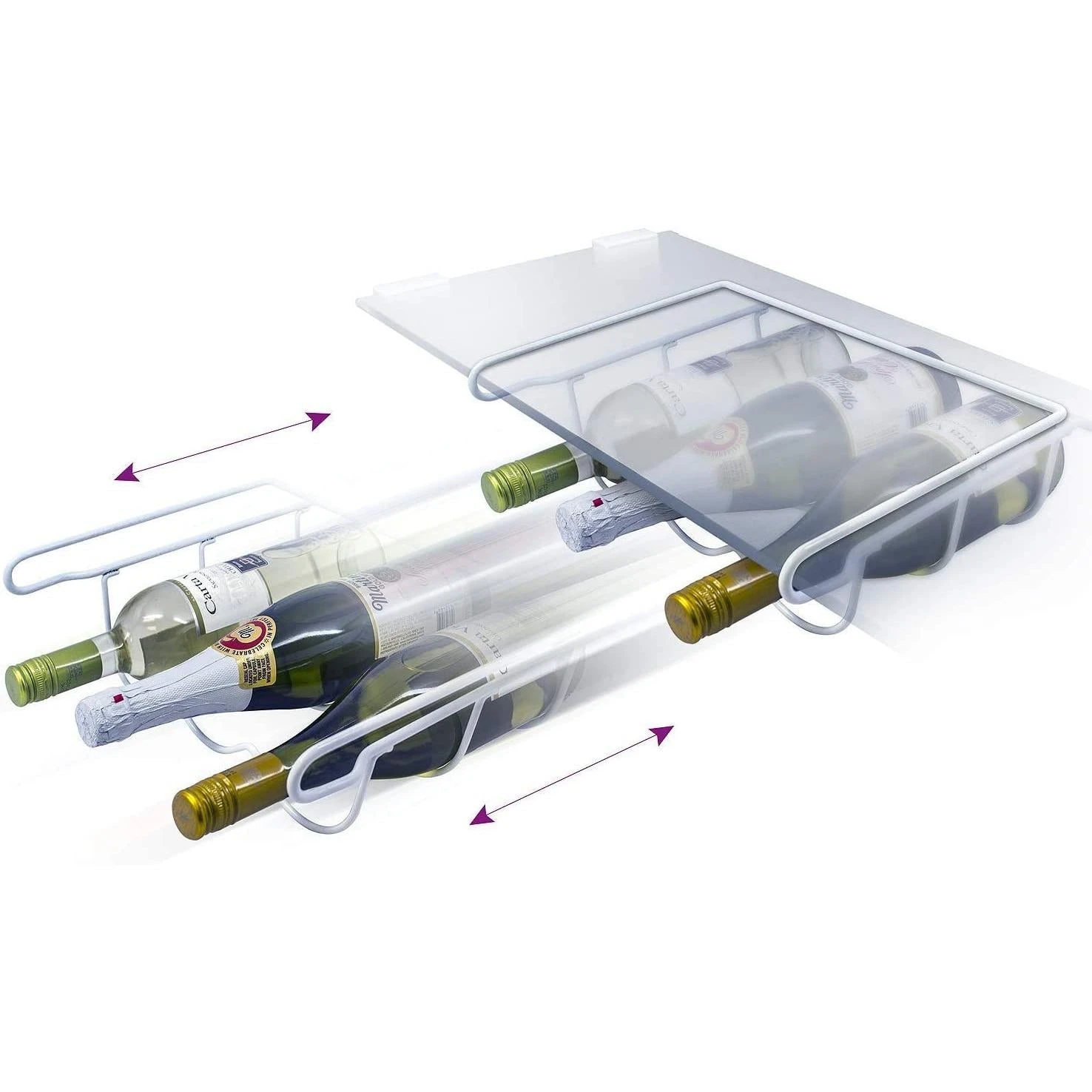 3 Bottle Refrigerator Wine Bottle Rack 9 3 Bottle Refrigerator Wine Bottle Rack - Image 7